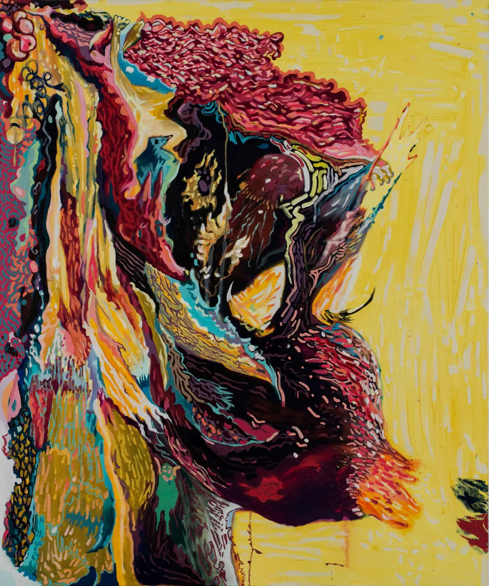 Oil painting: Ece Kalabak Vokal Tuval üzeri yağlı boya 120x101cm 2017(1)